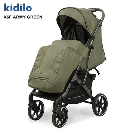 0-3 Years Foldable Kidilo Baby Stroller Lightweight Non-Toxic Travel Stroller with Adjustable Handle for Toddlers Daily Walk K6F