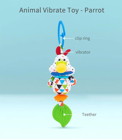 Jollybaby Colorful Soft Infant Rattle and Teether Toy Plush Animal Bed Hanging Baby Rattles Best Seller Baby Rattles Product