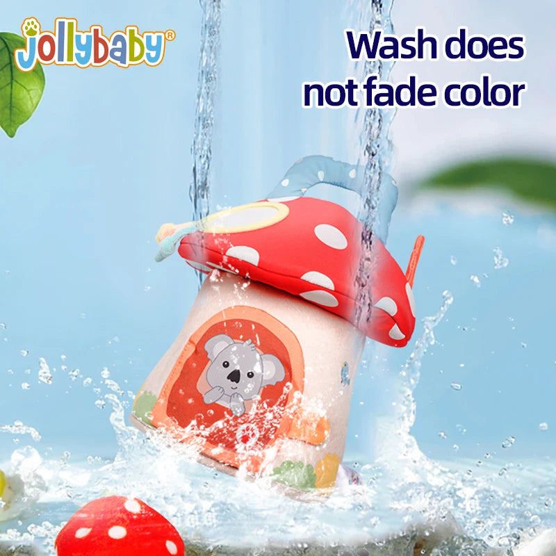 1-3 Years Old Children Play House Plush Toy Mushroom Tree Contains Forest Animals