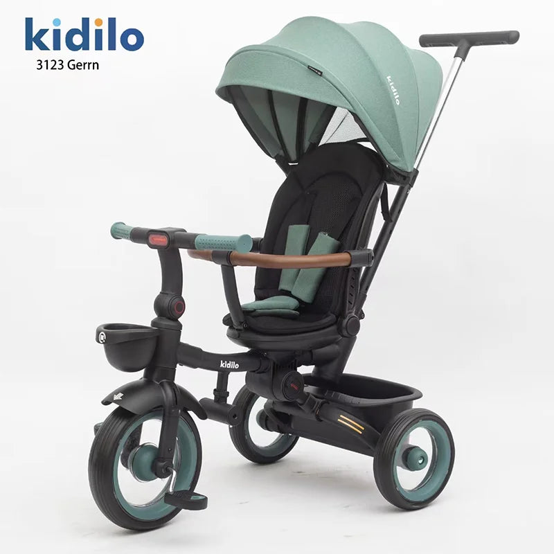 Kidilo Baby Strollers 6 Months-3 Years 3-in-1 Ride-On Push Tricycle Stroller with Push Handle for Toddler Outdoor Wholesale 3123