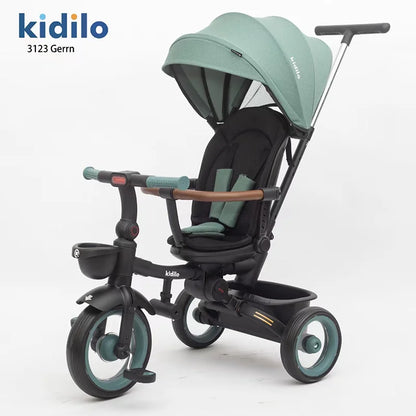 Kidilo Baby Strollers 6 Months-3 Years 3-in-1 Ride-On Push Tricycle Stroller with Push Handle for Toddler Outdoor Wholesale 3123