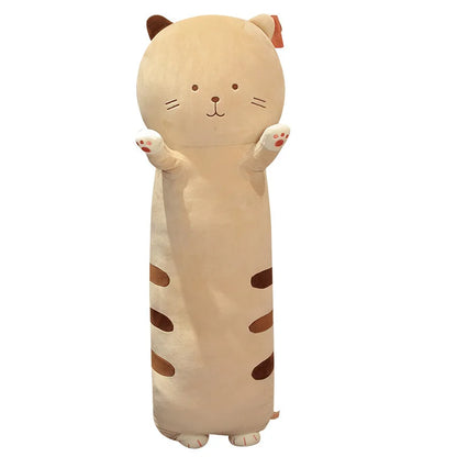 Wholesale Cute Long Stuffed Cat Giant Plush Pillow Cute Cat Stuffed Animals Soft Long Body Throw Sleeping Pillow for Kids Adult
