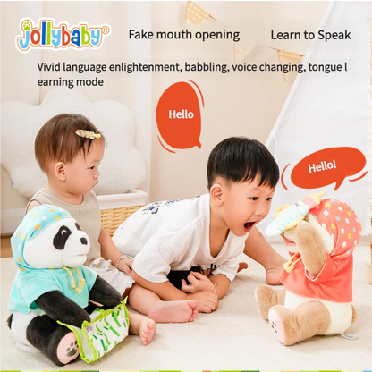 Jollybaby Kids Toddler Toys for Ages 2-4 Removable Clothing Talking Panda Repeats What You Say Interactive Plush Repeating Toy