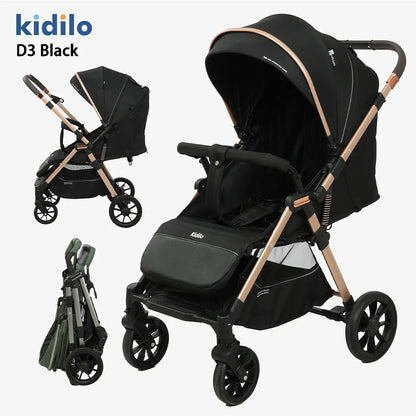 0-3 Years Non-Toxic Kidilo Lightweight Foldable Travel Baby Stroller Multiple Pushchair Wholesale From China Baby Wagon D3