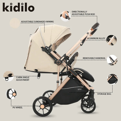Kidilo Lightweight Portable Foldable Baby Stroller Multiple Pushchair Wagon Travel for Babies Wholesale From China Z8