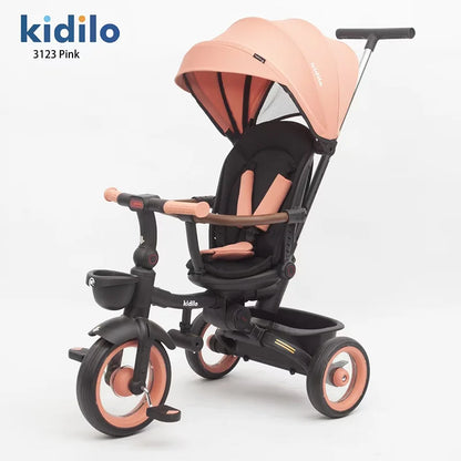 Kidilo Baby Strollers 6 Months-3 Years 3-in-1 Ride-On Push Tricycle Stroller with Push Handle for Toddler Outdoor Wholesale 3123