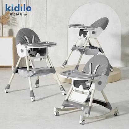 Kidilo New Born Portable Fold  Multiple Plastic Baby High Eating Dinning Learning Sitting Chair Seat Chair for Baby 8131A
