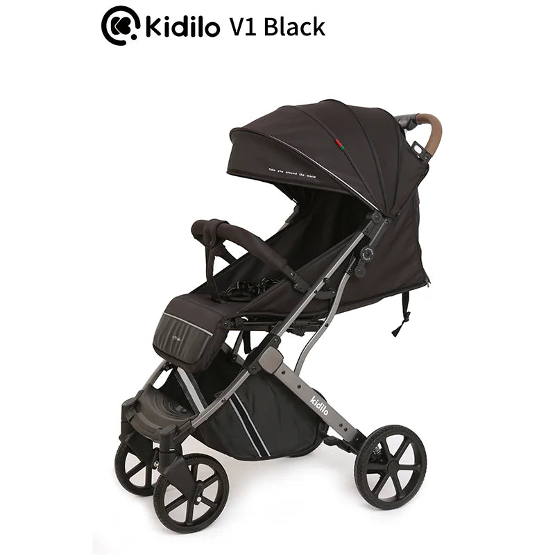 0-3 Years Baby Stroller Lightweight Non-Toxic Foldable Travel Stroller with Adjustable Handle for Toddlers Family Trips V1