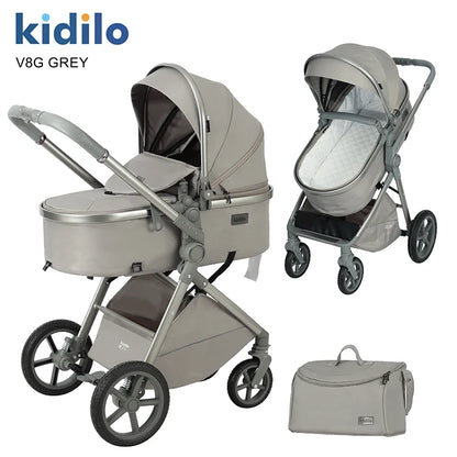 Kidilo Lightweight Baby Stroller Portable Pushchair with Multiple Foldable Wagon Travel-friendly Pram Wholesale From China V8G