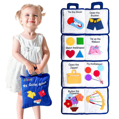 Jollybaby Custom Soft Sensory Educational Toddlers Montessori Quiet Sensory Book Felt Montessori Toys