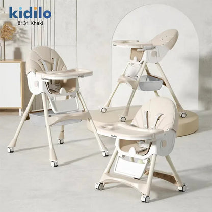 6-36 Months 3 in 1 Foldable Baby High Chair for Babies, Non-Toxic Feeding Chair for Toddler Dining at Home & Small Space 8131