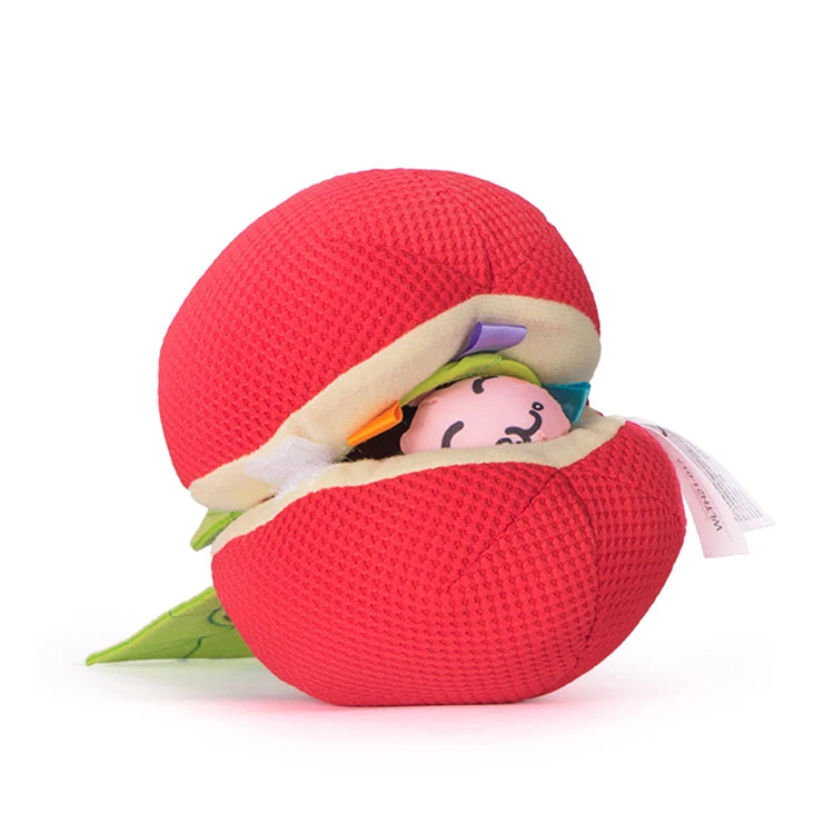 JOLLYBABY Soft Crochet Toys Pram Hanging Baby Teething Apple Fruits and Rattles Plush Soft Toy Wholesale