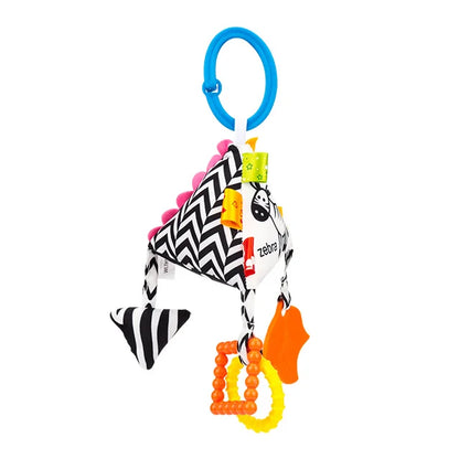 For JOLLYBABY Educational Toy Pacifying Plush Rattle with Padding Ring for Toddler Play