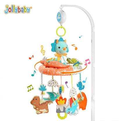 JOLLYBABY Baby Crib Mobile Toys Arm with Music Box Spin Motor Volume Control 3 Modes Nursery Decor Hanger for DIY Clamp Mobile