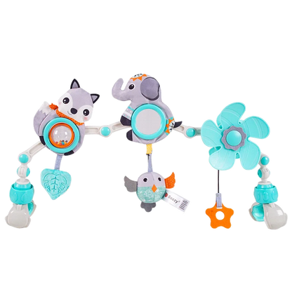 Sozzy Custom Sensory Elephant Baby Bed Hanging Toys Soft Musical Activity Arch Toys for Bassinet Crib Stroller Soothing Sensory