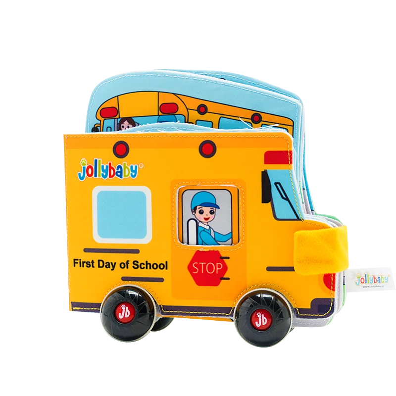 JOLLYBABY Early Education Infant Teaching Aids Cognitive Washable Fabric Covers Baby Cloth Book