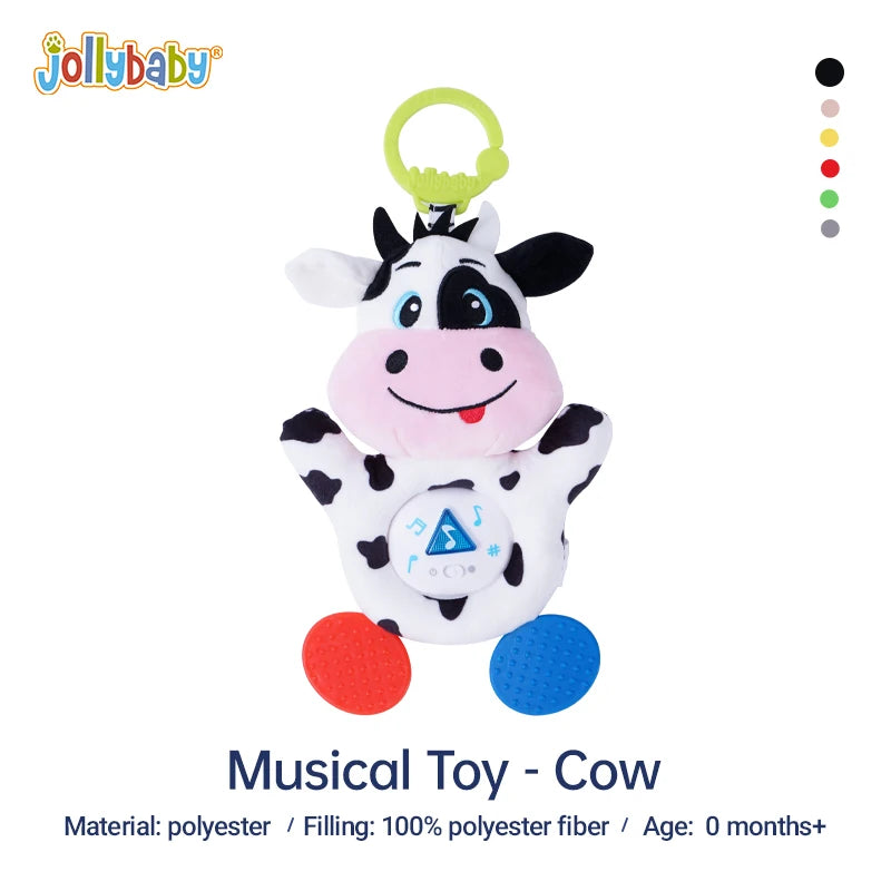 JOLLYBABY Customized LED Musical Stuffed Animals Light up Plush Toy Animated Soothe Birthday Gifts Gift Box Mouse Unisex Yellow