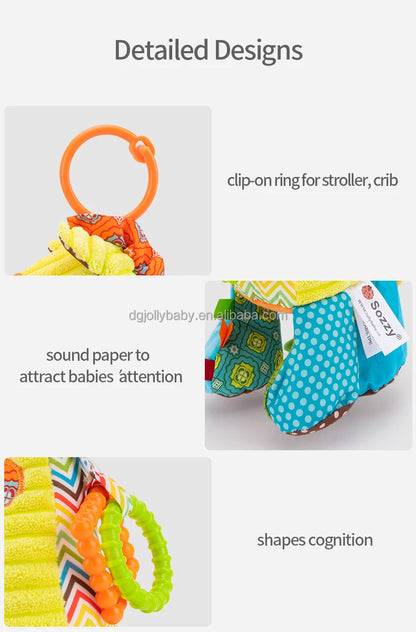 Cute Lion Animal Soft Touch Infant Musical Toy with Pull String Car Seat Pulling String Sets Packaging