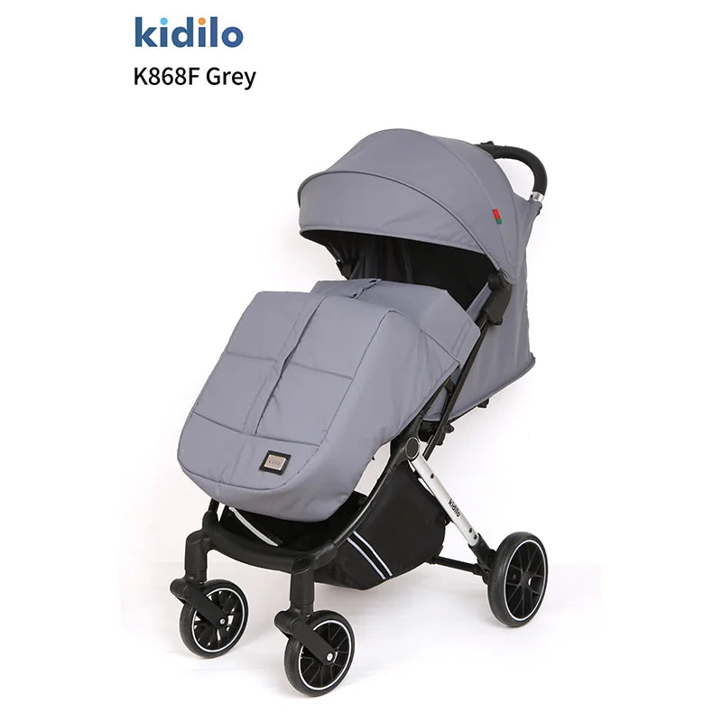 0-3 Years Foldable Lightweight Kidilo Baby Stroller Non-Toxic Travel Stroller with Adjustable Handle for Toddlers Trips K868F