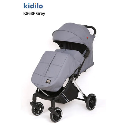 0-3 Years Foldable Lightweight Kidilo Baby Stroller Non-Toxic Travel Stroller with Adjustable Handle for Toddlers Trips K868F