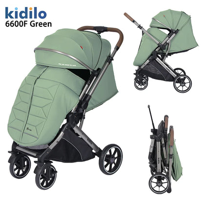 0-3 Years Non-Toxic Lightweight Baby Stroller Foldable Travel Stroller with Adjustable Handle for Toddlers Daily Walks 6600F