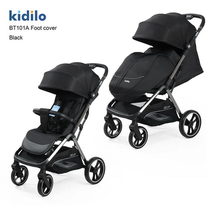 0-3 Years Baby Stroller Lightweight Non-Toxic Foldable Travel Stroller with Adjustable Handle for Toddlers BT101A Foot Cover