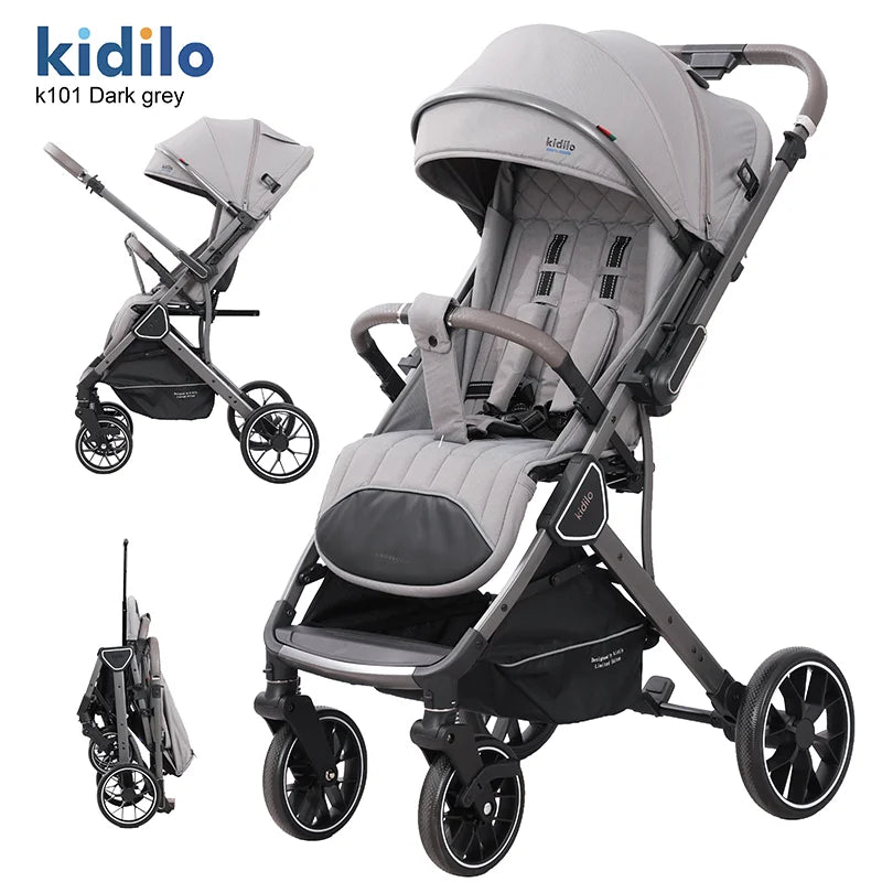 Kidilo Lightweight Baby Stroller Portable Pushchair with Multiple Foldable Wagon Travel Prams Made in China K101