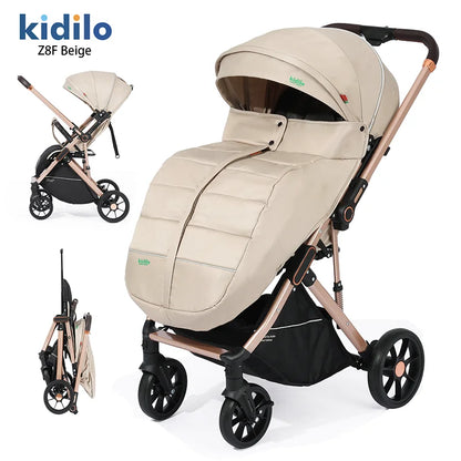 0-3 Years Non-Toxic Kidilo Lightweight Baby Stroller Foldable Travel Stroller with Adjustable Handle for Kids Daily Walks Z8F