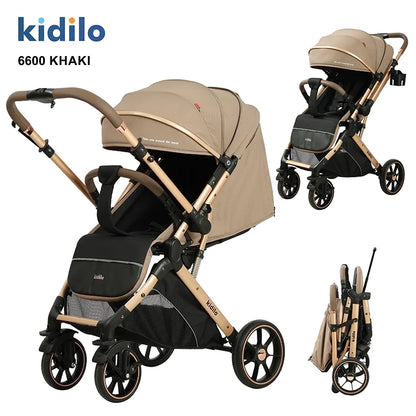 0-3 Years Non-Toxic Lightweight Baby Stroller Foldable Travel Stroller with Adjustable Handle for Toddlers Daily Walks 6600