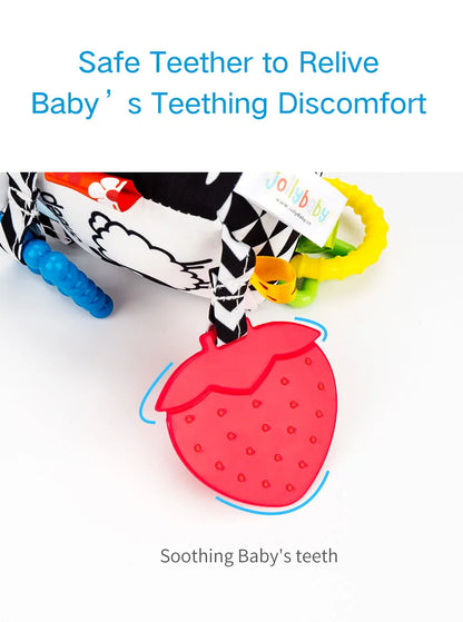 For JOLLYBABY Educational Toy Pacifying Plush Rattle with Padding Ring for Toddler Play