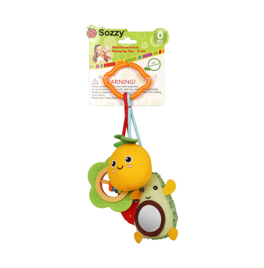 Jollybaby Customised Multifunction Ocean Fruit Shaking Ring Rattle Doll Soft Toy Hanging Bell for Babies