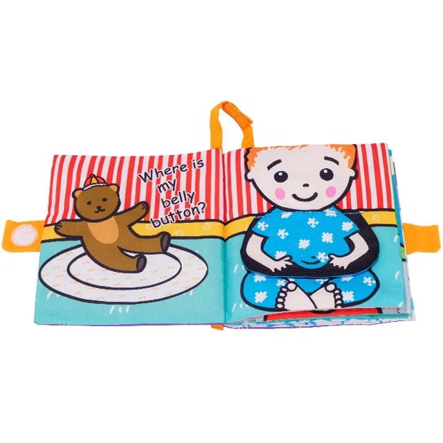Jollybaby Soft Baby Cloth Book for Early Sensory Education & Play