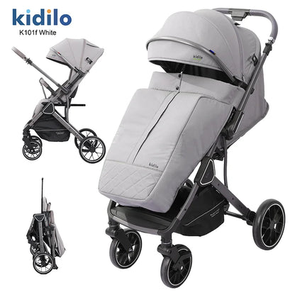 0-3 Years Foldable Baby Stroller: Lightweight Non-Toxic Travel Stroller with Adjustable Handle for Toddlers Family Trips K101F