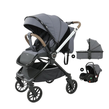 Kidilo Luxury 3 in 1 Baby Stroller Multiple Folding Wagon with Pram and Car Seat Wholesale From China Model D900 3B1