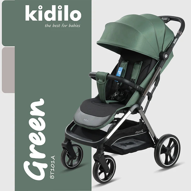 0-3 Years Baby Stroller Lightweight Non-Toxic Foldable Travel Stroller with Adjustable Handle for Toddlers Family Trips BT100
