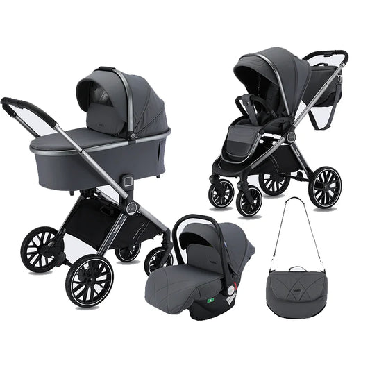 0-3 Years 3 in 1 Kidilo Baby Stroller with Car Seat Non-Toxic Durable Foldable Travel Stroller for Toddlers Family Trip G200 3B1