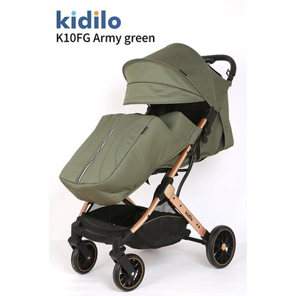 Non-Toxic Lightweight Baby Stroller for 0-3 Years Foldable Travel Stroller with Adjustable Handle for Toddlers Daily Walks K10FG