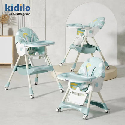 6-36 Months 3 in 1 Foldable Baby High Chair for Babies, Non-Toxic Feeding Chair for Toddler Dining at Home & Small Space 8131