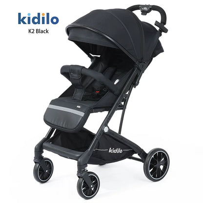 0-3 Years Lightweight Non-Toxic Baby Stroller Foldable Travel Stroller with Adjustable Handle for Toddlers Everyday Walks K2
