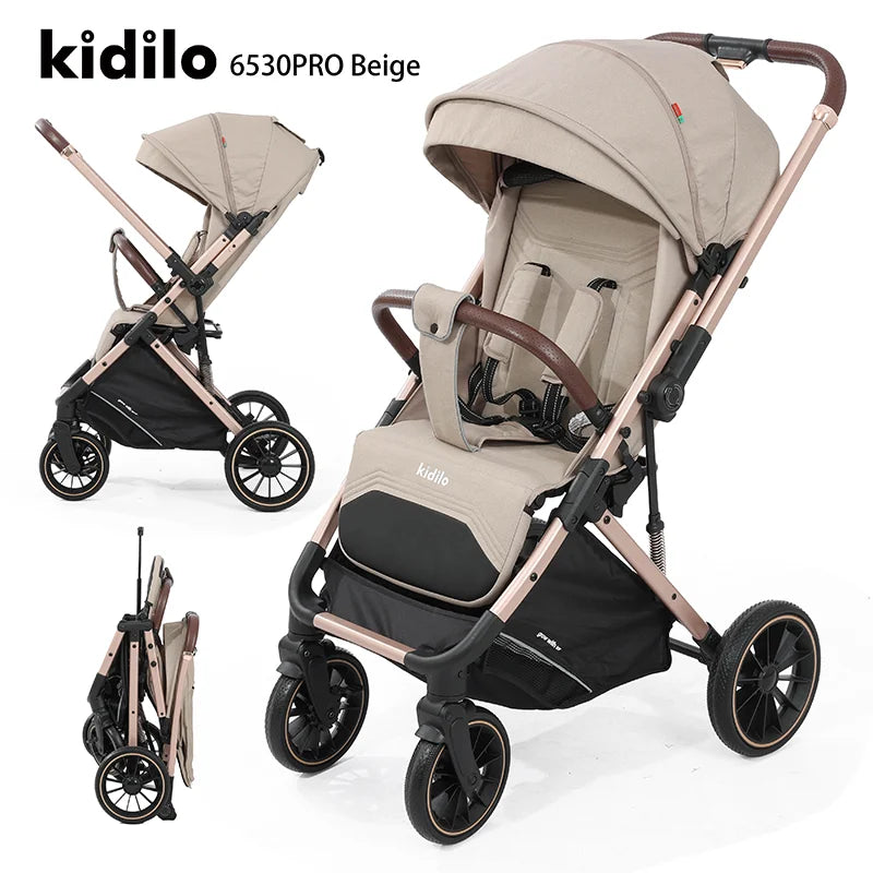 Kidilo 0-3 Years Non-Toxic Lightweight Portable Pushchair Baby Stroller Multiple Foldable for Travel Wholesale China 6530Pro