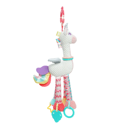 Jollybaby Soft Stuffed Animal Rattle Montessori Pull String Toy Baby Hanging Toy for Car Seat Stroller Custom Vibrator Exercise