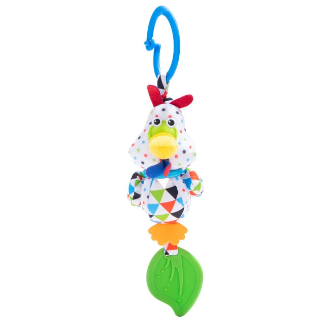 Jollybaby Colorful Soft Infant Rattle and Teether Toy Plush Animal Bed Hanging Baby Rattles Best Seller Baby Rattles Product