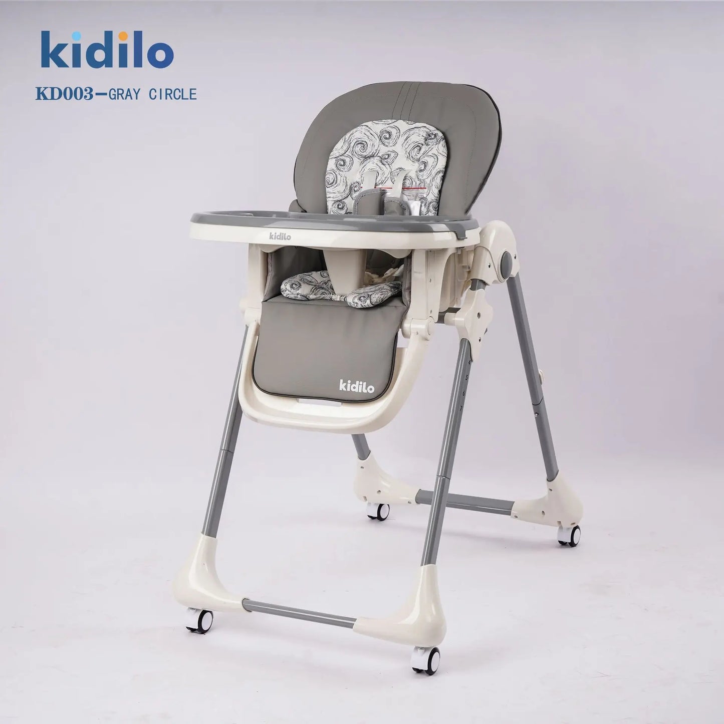 6-36 Months 3 in 1 Foldable Baby High Chair for Baby, Non-Toxic Feeding Chair for Toddler Dining at Home & Small Space KD003
