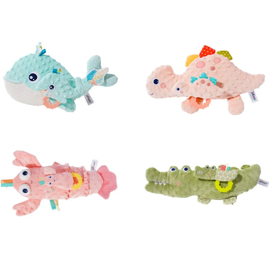 Jollybaby Manufacturer Baby Electric Soothing Toys Whale crocodile Animal Plush Toy with Wagging Tail for Sleeping Newborn Baby