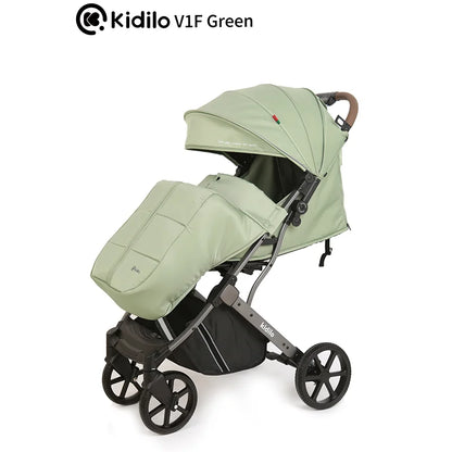 Kidilo 0-3 Years Non-Toxic Lightweight Baby Stroller Foldable Travel Stroller with Adjustable Handle for Toddlers Daily V1F