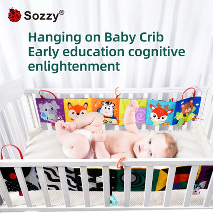 Soft Sensory Crinkle Books Montessori Toys Brain Development Newborn Essentials Tummy Time Toys 0 3 6 6-12 Months