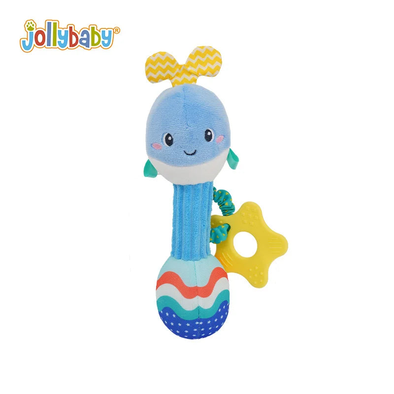 Soft Plush Baby Rattles Baby Sensory Hand Hammer Rattle Squeaker Sticks Animal Rattles Shaker for Kids