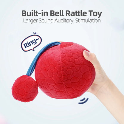 Jollybaby Sensory Soft Rattle Toy Early Education Development Visual Stuffed Ball for 0-3 Months Baby Black White Red
