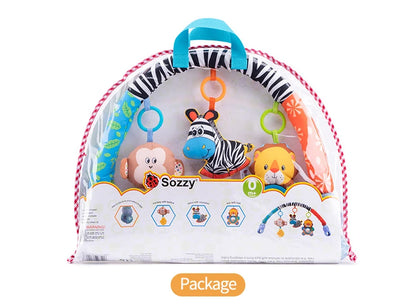 Jollybaby Custom Soft Plush Animals Musical Decorative Baby Rattle Stroller Bed Crib Arch Toys for 0-6 Months Babies Kids