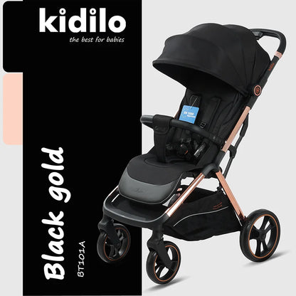 0-3 Years Baby Stroller Lightweight Non-Toxic Foldable Travel Stroller with Adjustable Handle for Toddlers Family Trips BT100